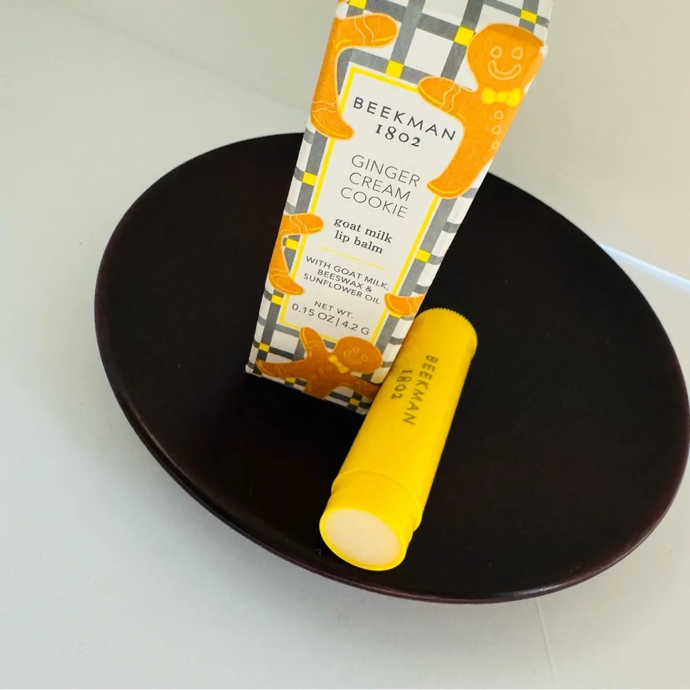 Beekman 1802 Lip Balm Duo Pure Goat Milk + Ginger Cream Cookie New